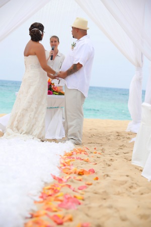 Beach Ceremony destination wedding 