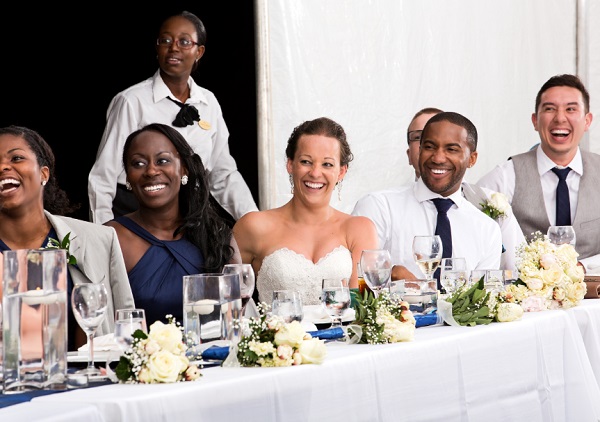 Head table laughing during speeches