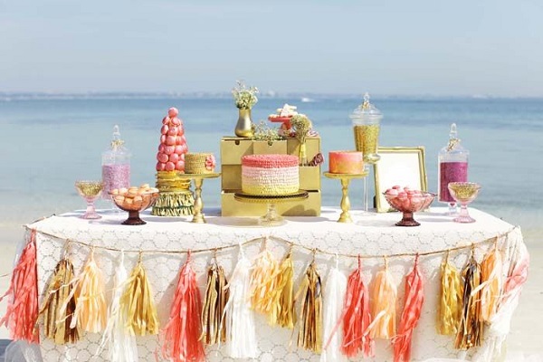 beach wedding candy