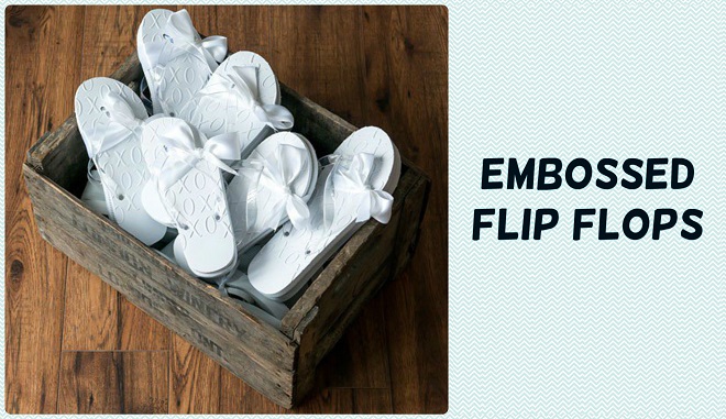 Embossed Flip Flops