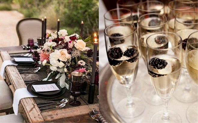 Tablescape and Blackberries