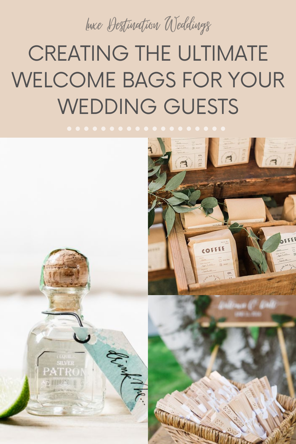 DIY Destination Wedding Welcome Bag Ideas for Wedding Guests
