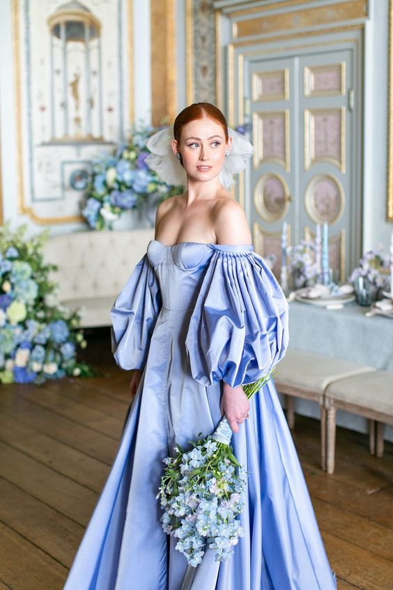 Regency Blue Wedding Attire