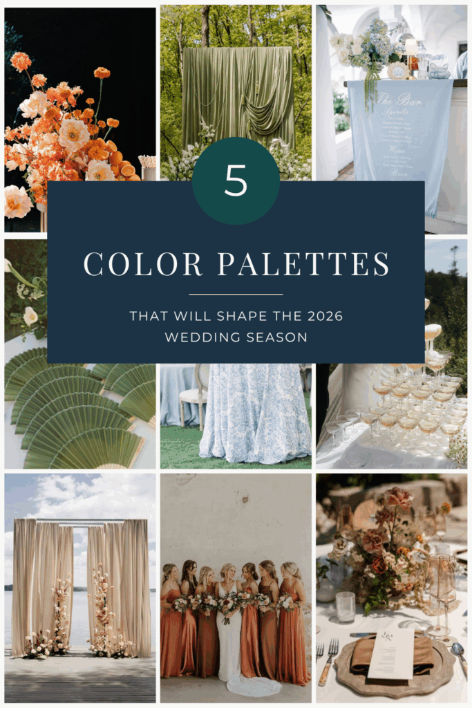 Wedding color palettes 2026