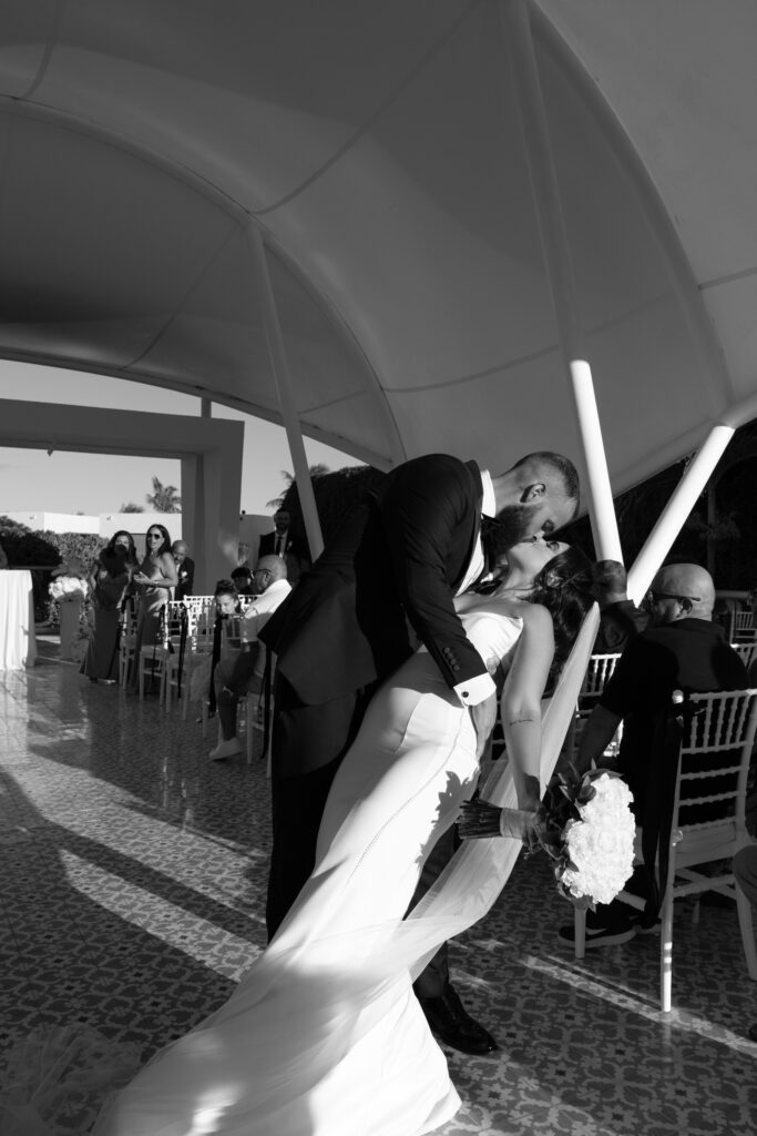 Black and white wedding